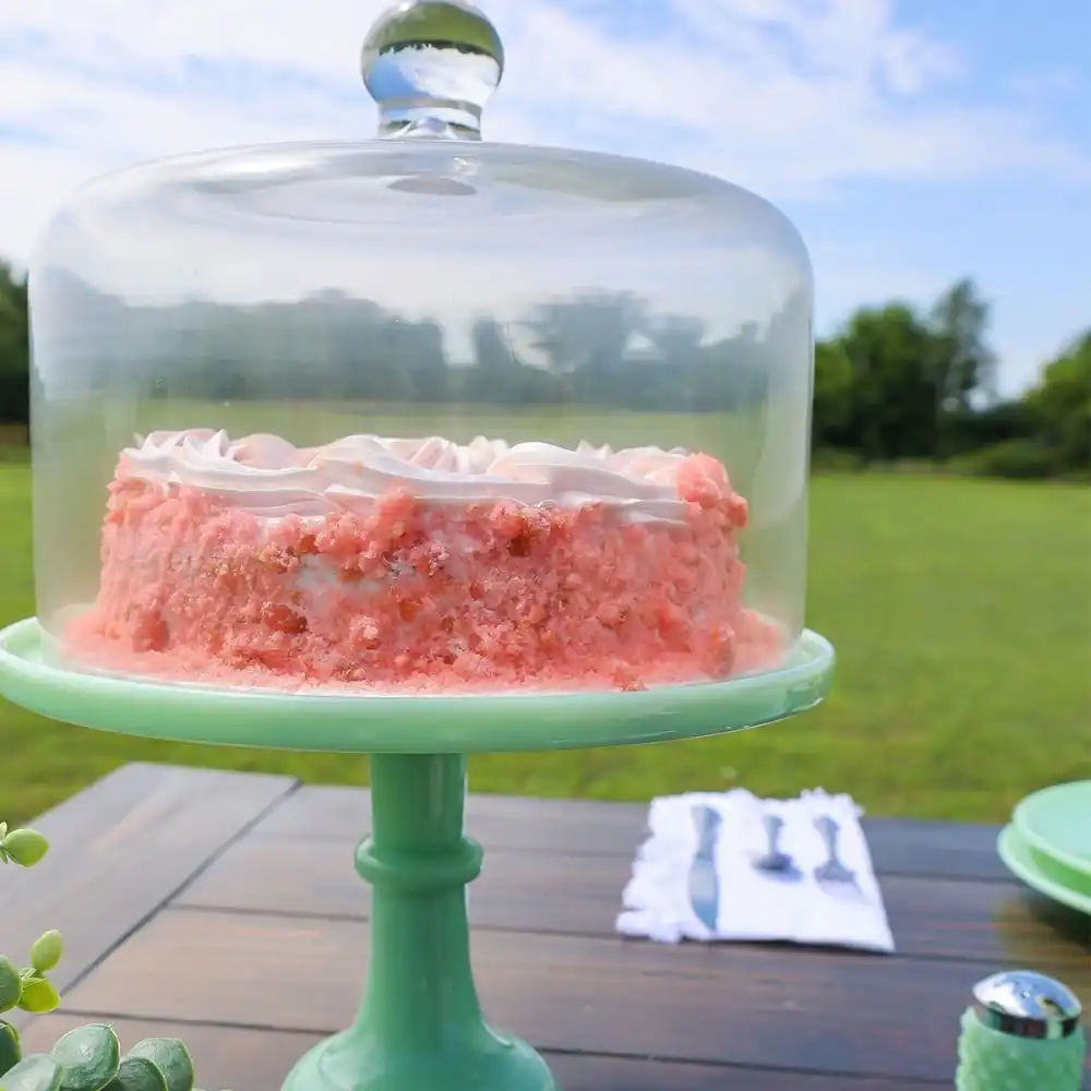Alternative view of Mosser Glass 10" Cake Plate | Jade