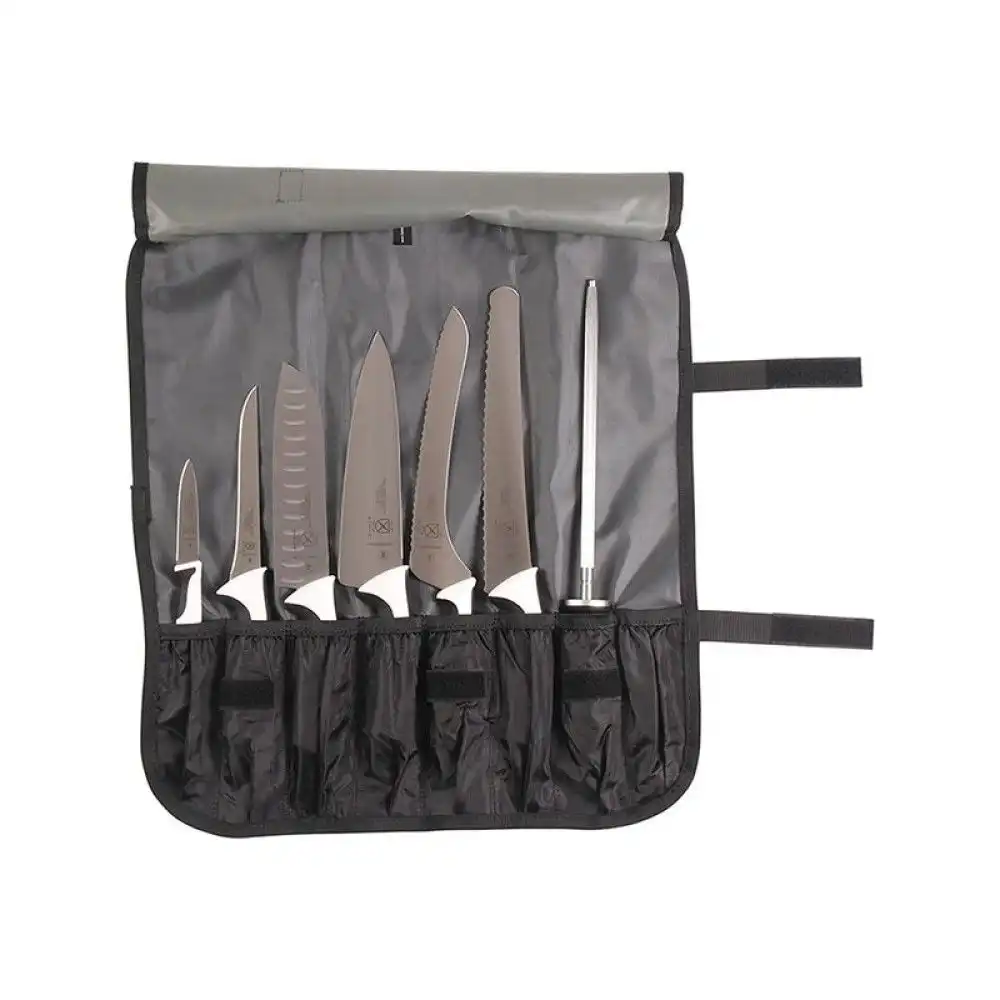 Mercer Millennia 8pc Knife Roll Set (White)