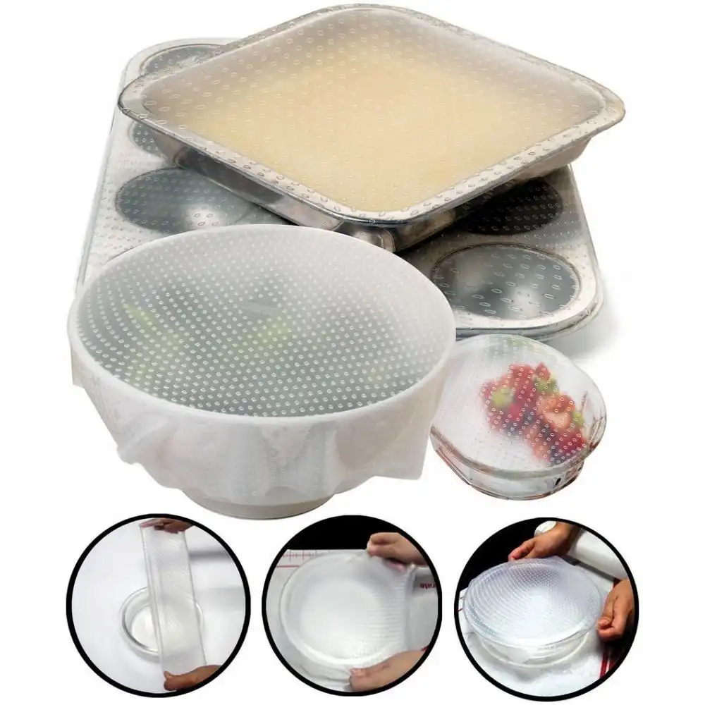 Norpro "Sili-Stretch" Square Silicone Bowl Covers (Set of 2)
