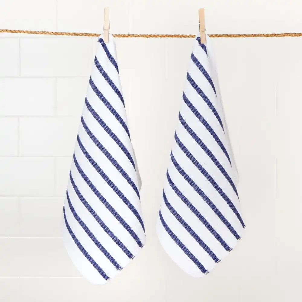 Alternative view of Now Designs by Danica Basketweave Dishcloths (Set of 2) | Royal Stripe