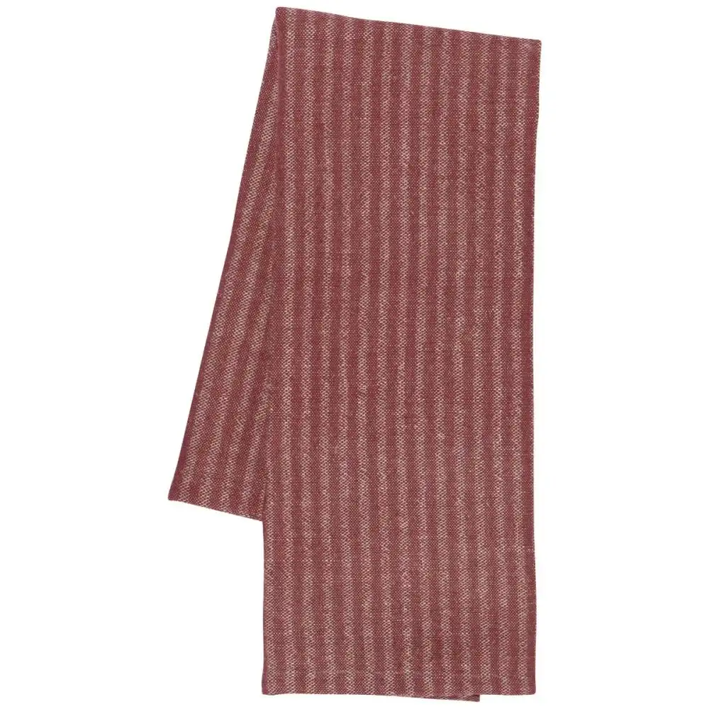Alternative view of Danica Heirloom Linen-Cotton Dishtowel | Wine Stripe