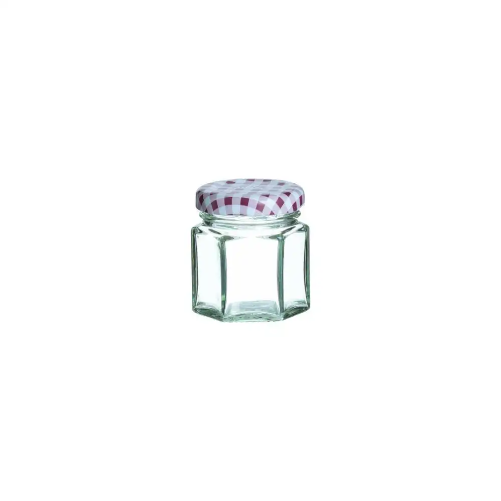 Kilner 1.6oz Twist Top Hexagonal Jars (Red) | Set of 12