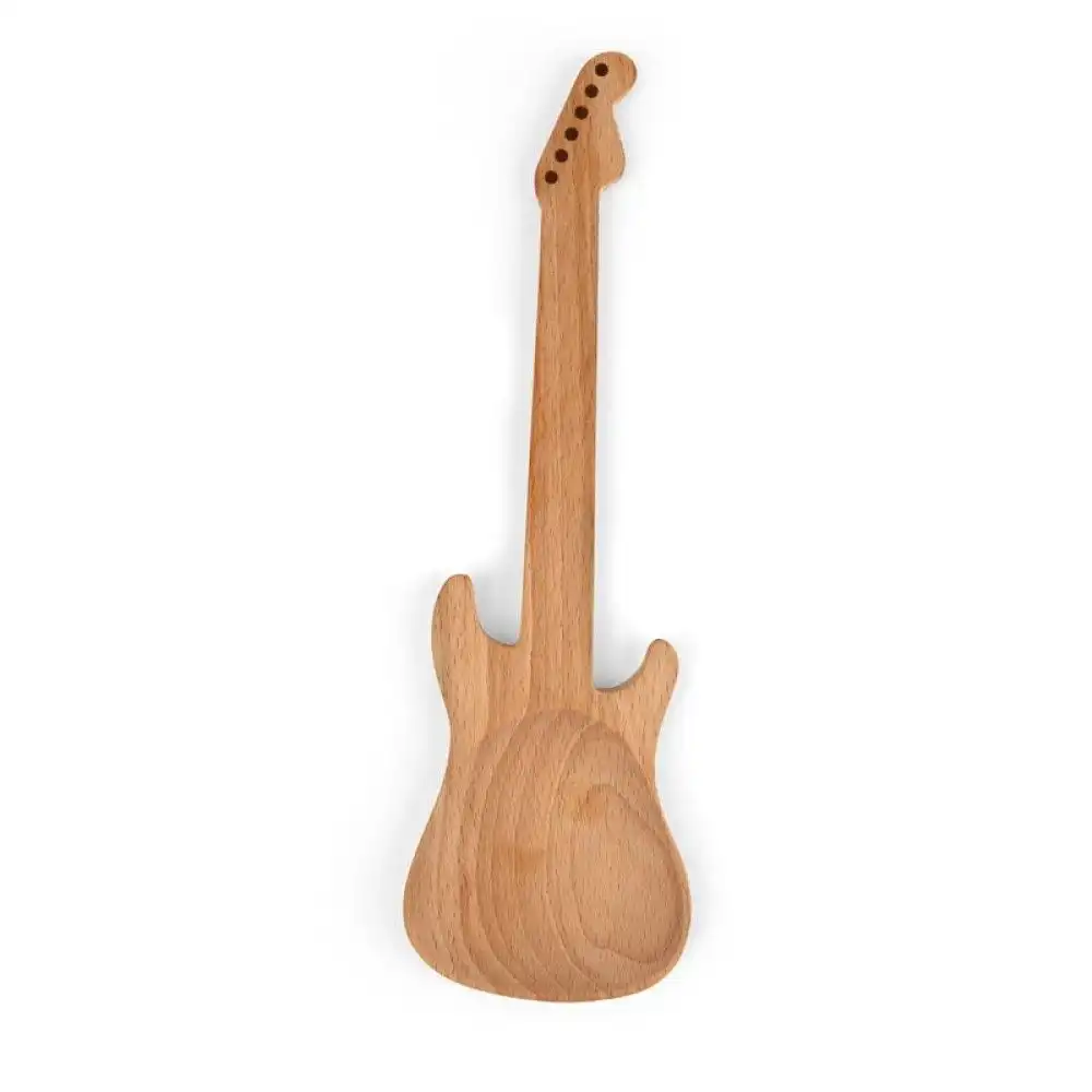 Alternative view of Kikkerland Beechwood Guitar Spoons/Salad Servers | Set of 2