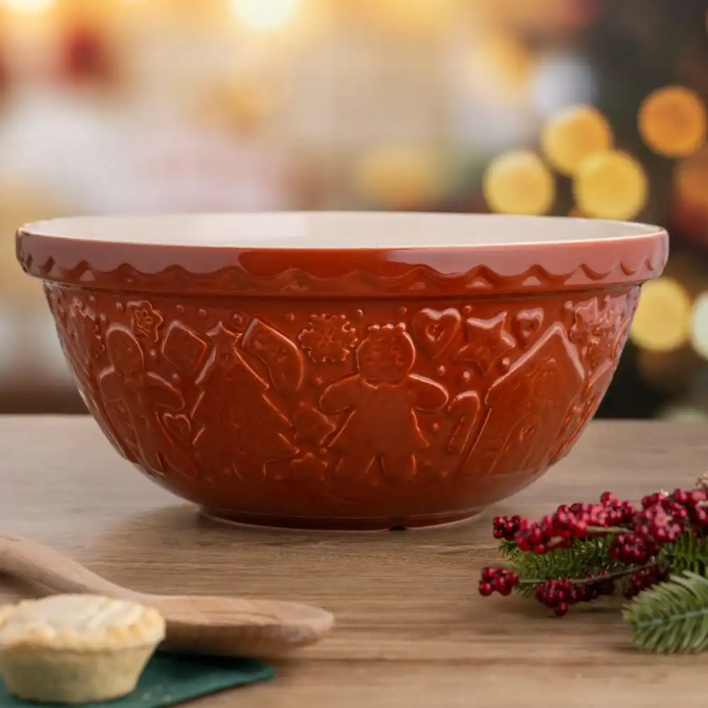 Alternative view of Mason Cash Gingerbread Lane S12 (4.25 Qt) Embossed Mixing Bowl | Ginger