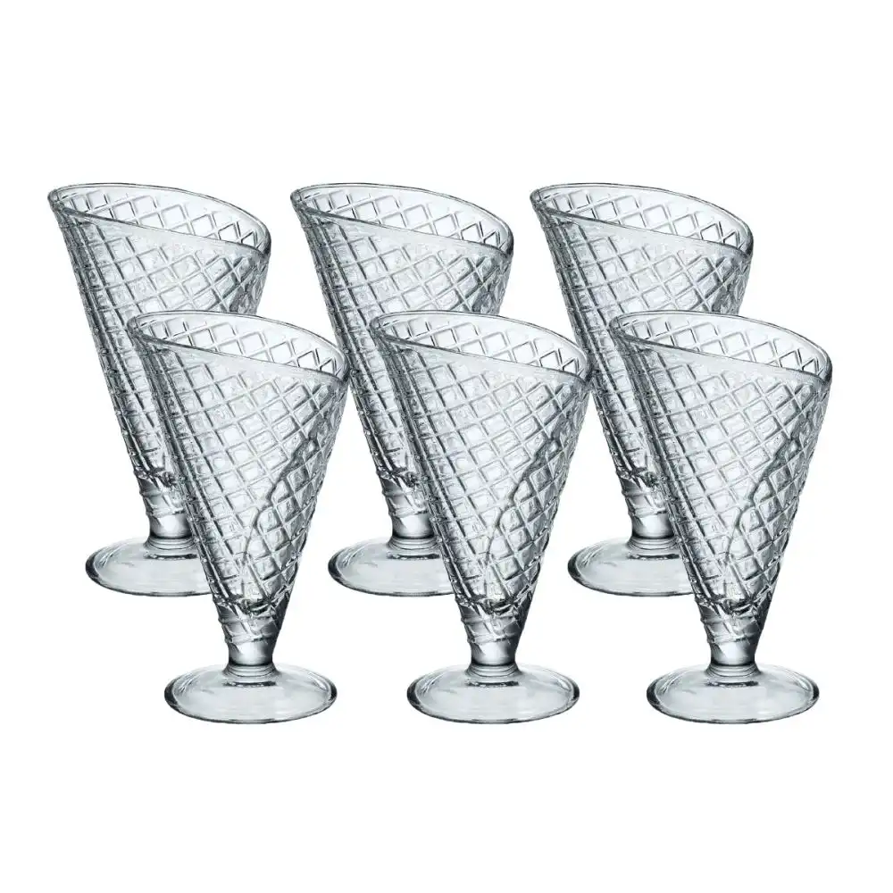 Bormioli Rocco Ice Cream Cone Dessert Glasses | Set of 6