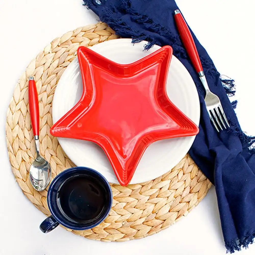 Alternative view of Fiesta® Star Plate | Scarlet