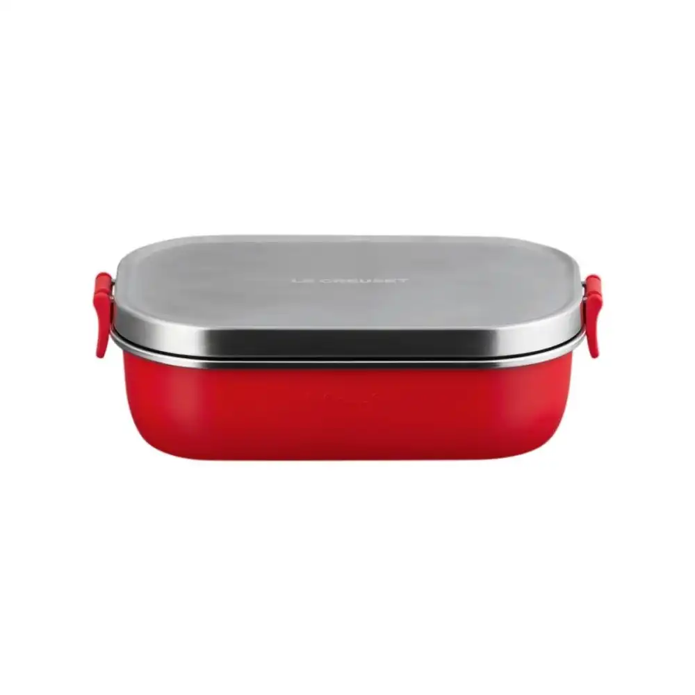 Le Creuset On The Go 30oz Stainless Steel Lunch Box | Cerise