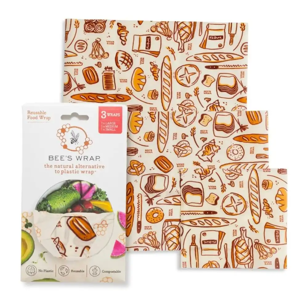 Bee's Wrap 3-Piece Seasonal Print Food Wrap Set | Bakery Lane (Assorted)