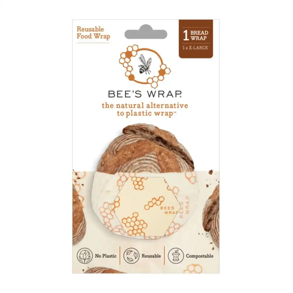 Alternative view of Bee's Wrap Bread Wrap | Honeycomb Print