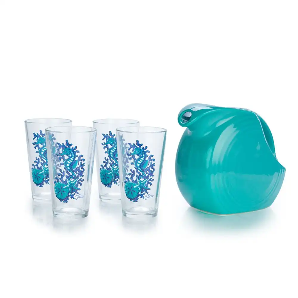 Fiesta® Beverage Set for 4 | Coastal Seahorse