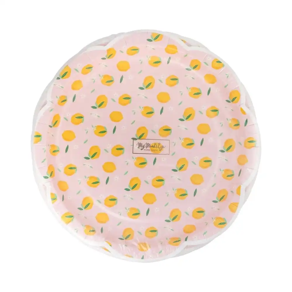 Alternative view of My Mind's Eye 8-Piece 8" Lemons Paper Plates