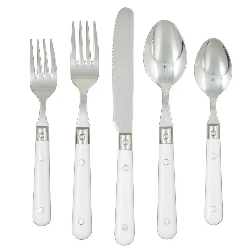 Ginkgo Le Prix 20-Piece Flatware Set | White