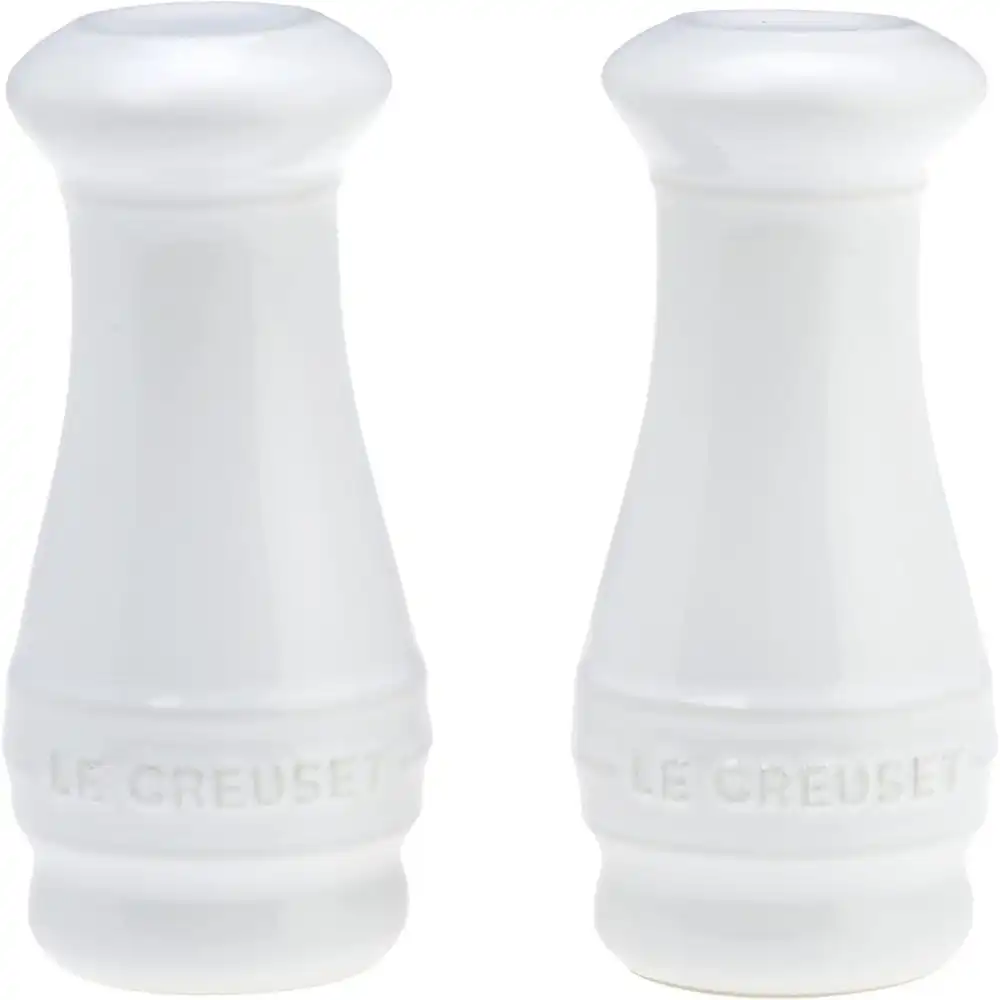 Le Creuset 2-Piece Salt & Pepper Shakers | White