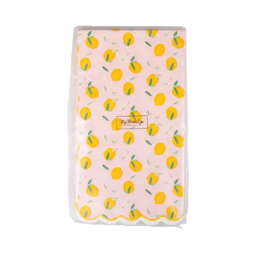 Alternative view of My Mind's Eye 24-Piece Lemons Dinner Paper Napkins