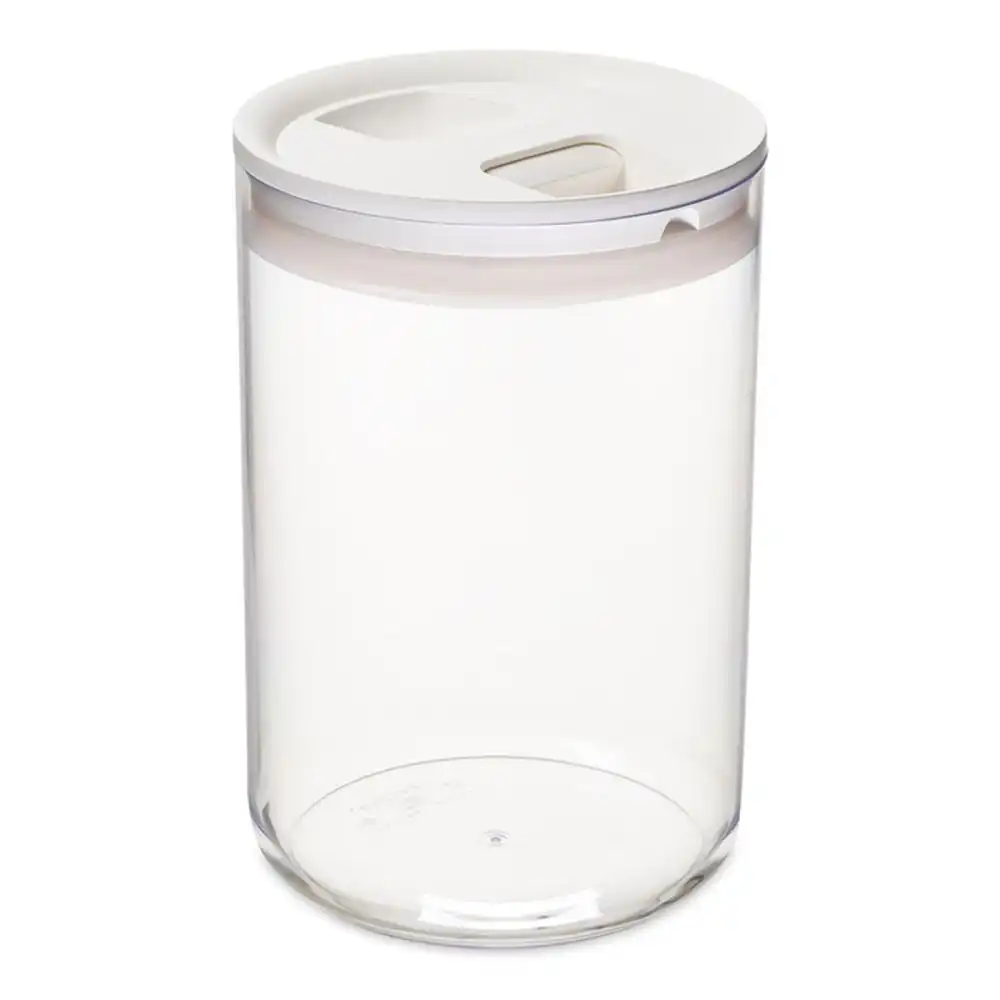 Click Clack 4.2-Quart Round Pantry Canister | White