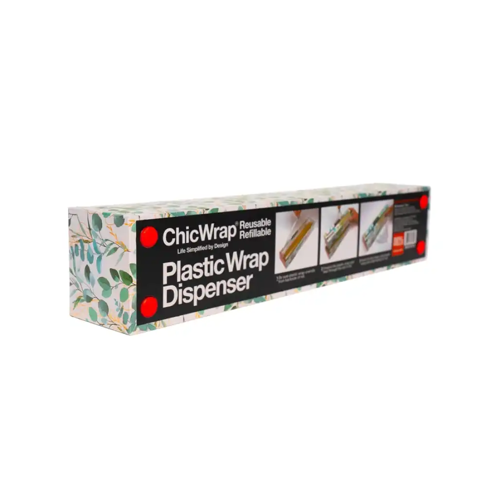 Alternative view of ChicWrap 12" x 250' Plastic Wrap Dispenser | Eucalyptus