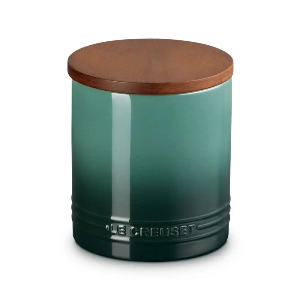 Alternative view of Le Creuset  Signature 1.2 Qt. Stoneware Canister with Acacia Wood Lid | Artichaut