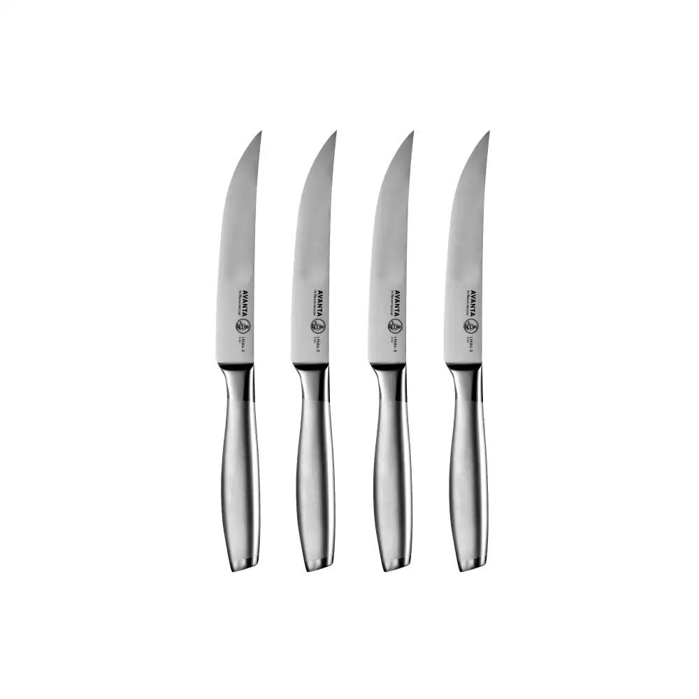 Messermeister Avanta 5" Fine Edge Steak Knife Set (Set of 4) | Stainless Steel