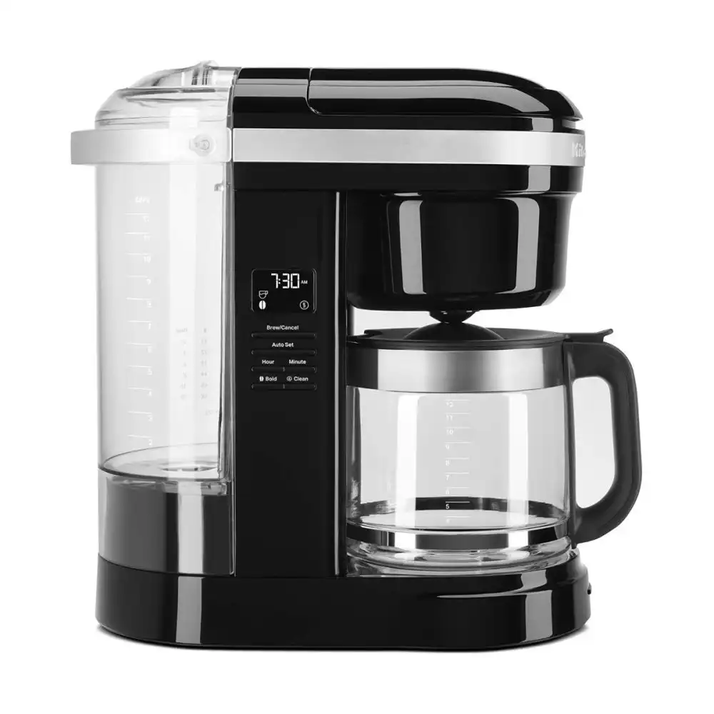 KitchenAid 12-Cup Drip Coffee Maker with Spiral Showerhead & Warming Plate| Onyx Black