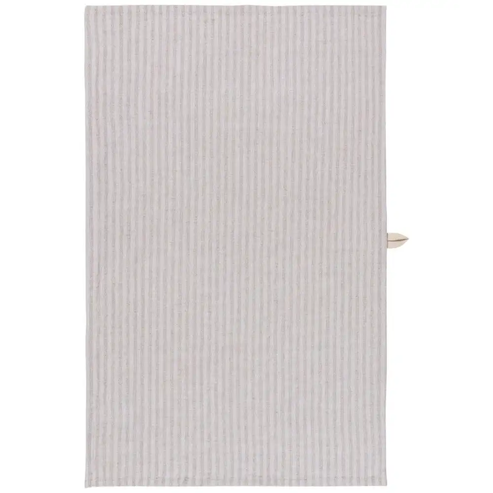 Danica Heirloom Linen-Cotton Dishtowel | Dove Gray