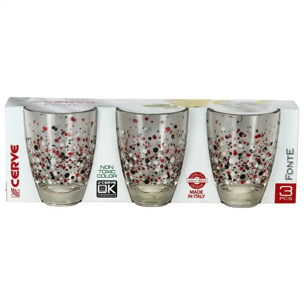 Cerve 10.3oz Fonte Water Glass - Set of 3 | Murano Rosso