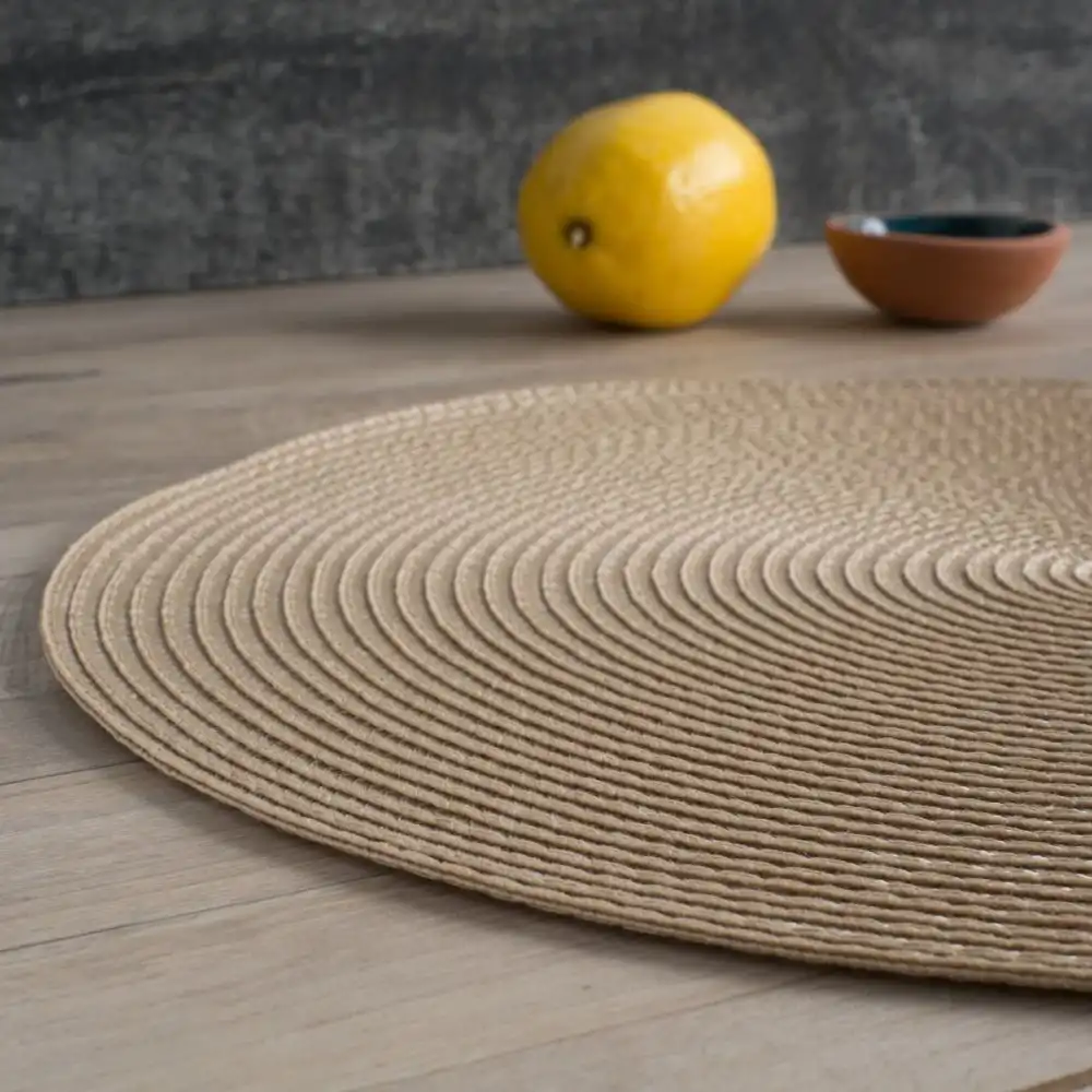 Alternative view of Now Designs by Danica 15" Disko Placemat | Light Taupe