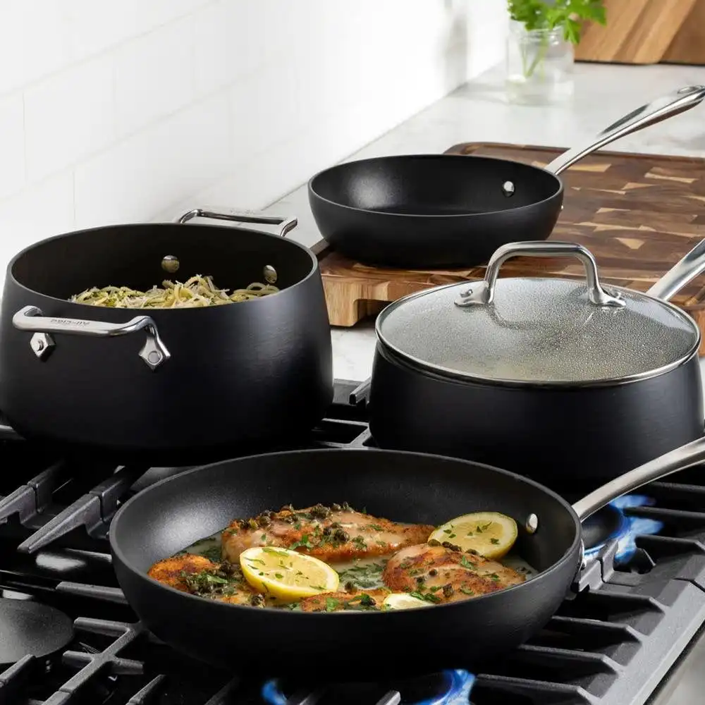 Alternative view of All-Clad HA1 Expert Hard Anodized Nonstick Sauce Pan with Lid | 2.5 Quart