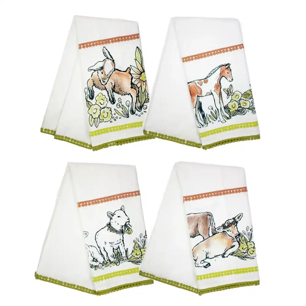 Alternative view of Everything Kitchens Barnyard Baby Animals 19" x 28" Tea Towels (Set of 4) | Assorted