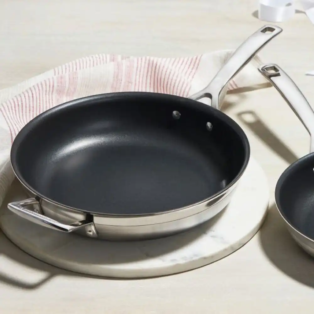 Alternative view of Le Creuset Classic Stainless Steel Nonstick 12" Shallow Round Fry Pan