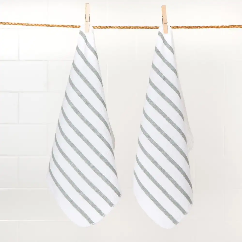 Alternative view of Now Designs by Danica Basketweave Dishcloths (Set of 2) | London Gray Stripe