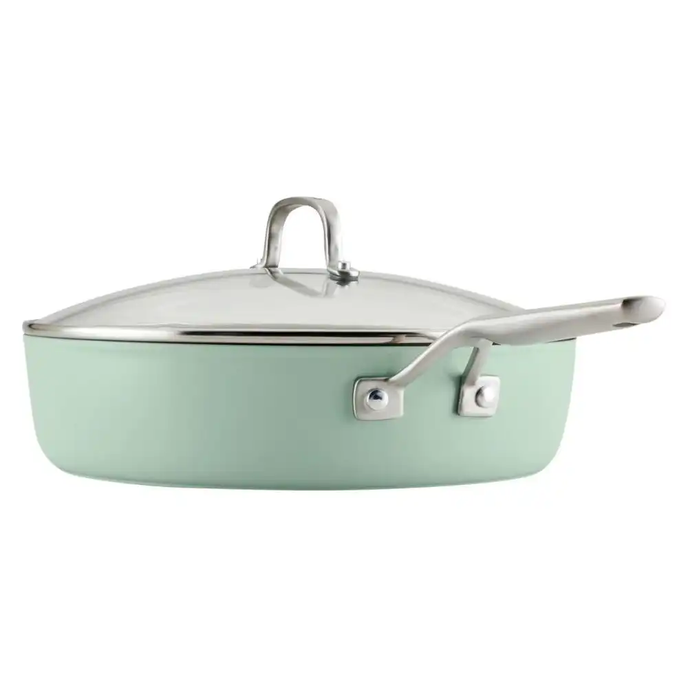 Alternative view of KitchenAid Hard Anodized Ceramic 5 Quart Covered Saute Pan | Pistachio