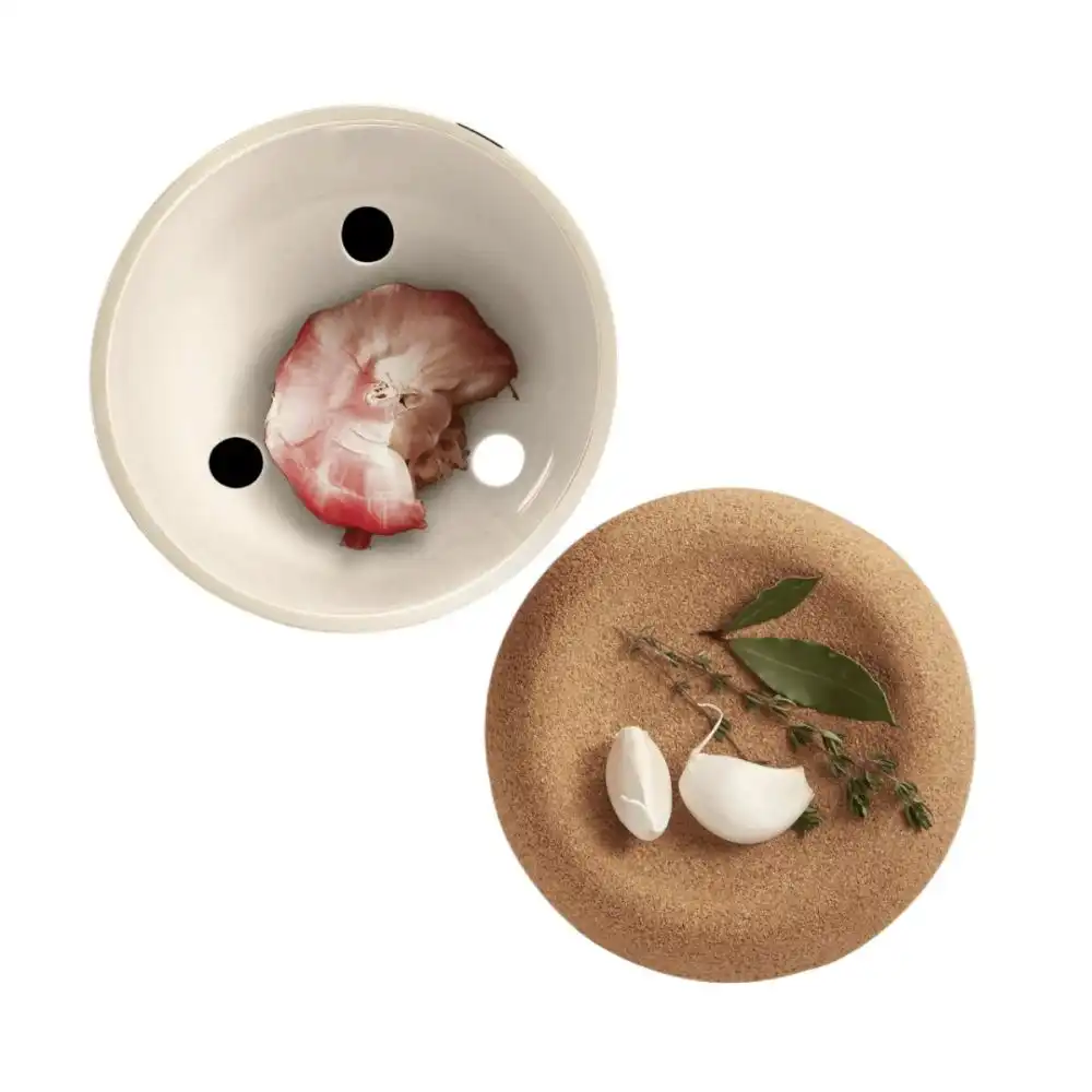 Alternative view of Emile Henry 1.1 Qt. Garlic Pot | Clay