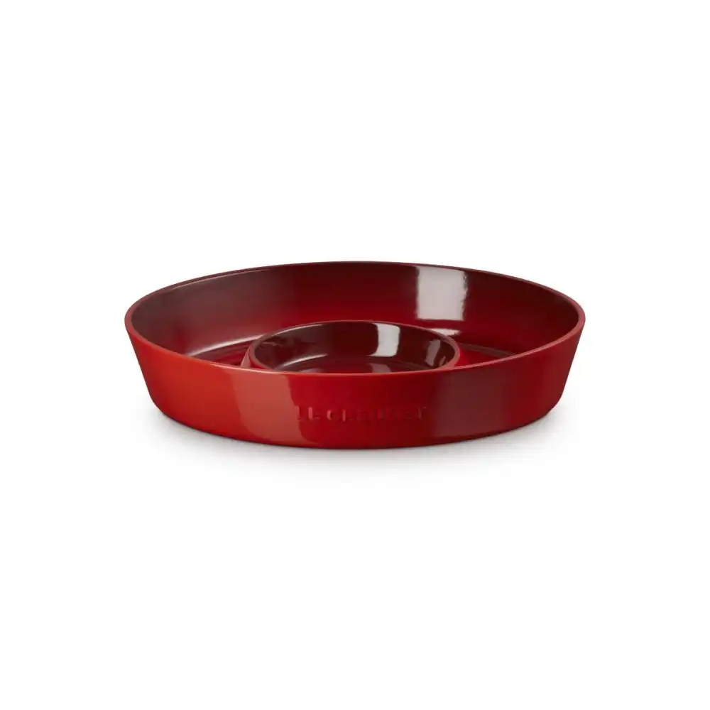 Alternative view of Le Creuset 13" Chip and Dip Platter | Cerise
