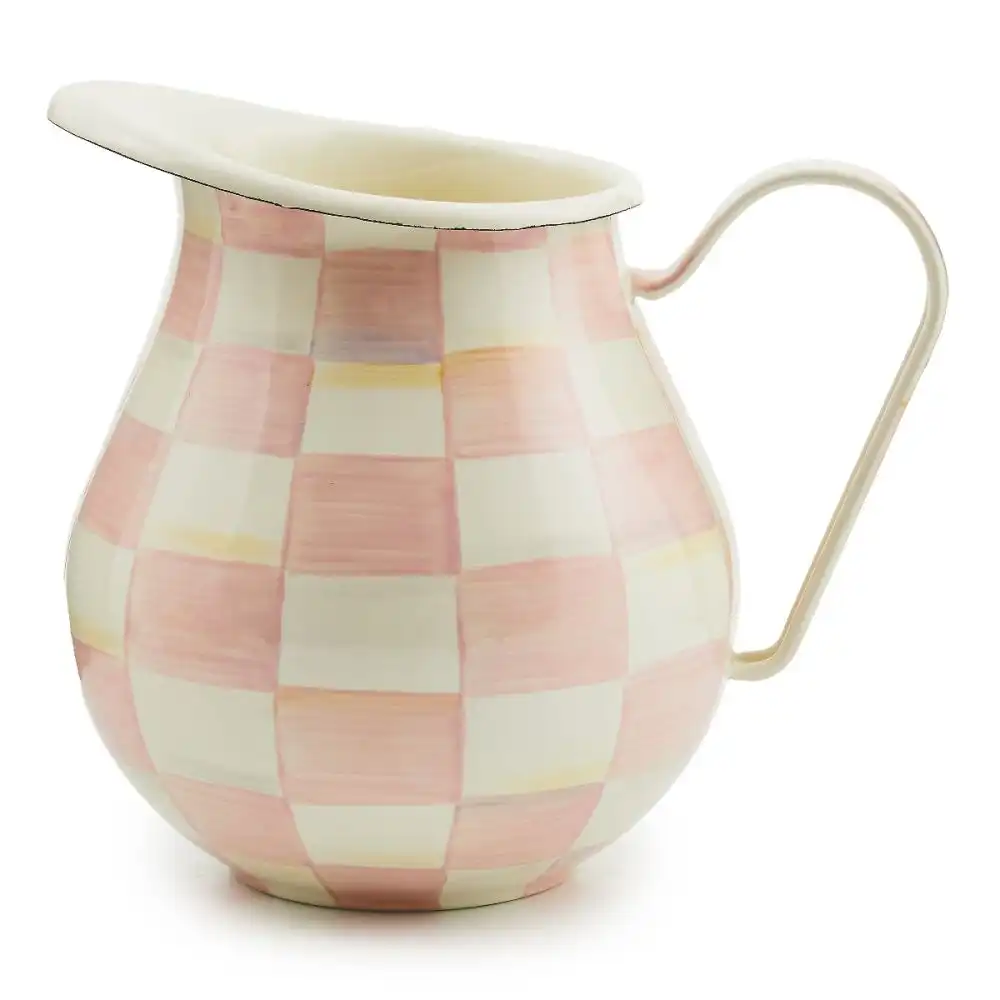 MacKenzie-Childs Rosy Check 3 Qt. Pitcher