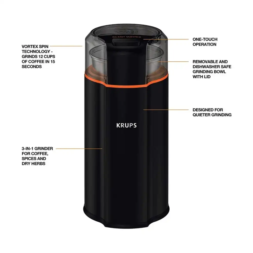 Alternative view of Krups Silent Vortex 3-in-1 Coffee & Spice Grinder