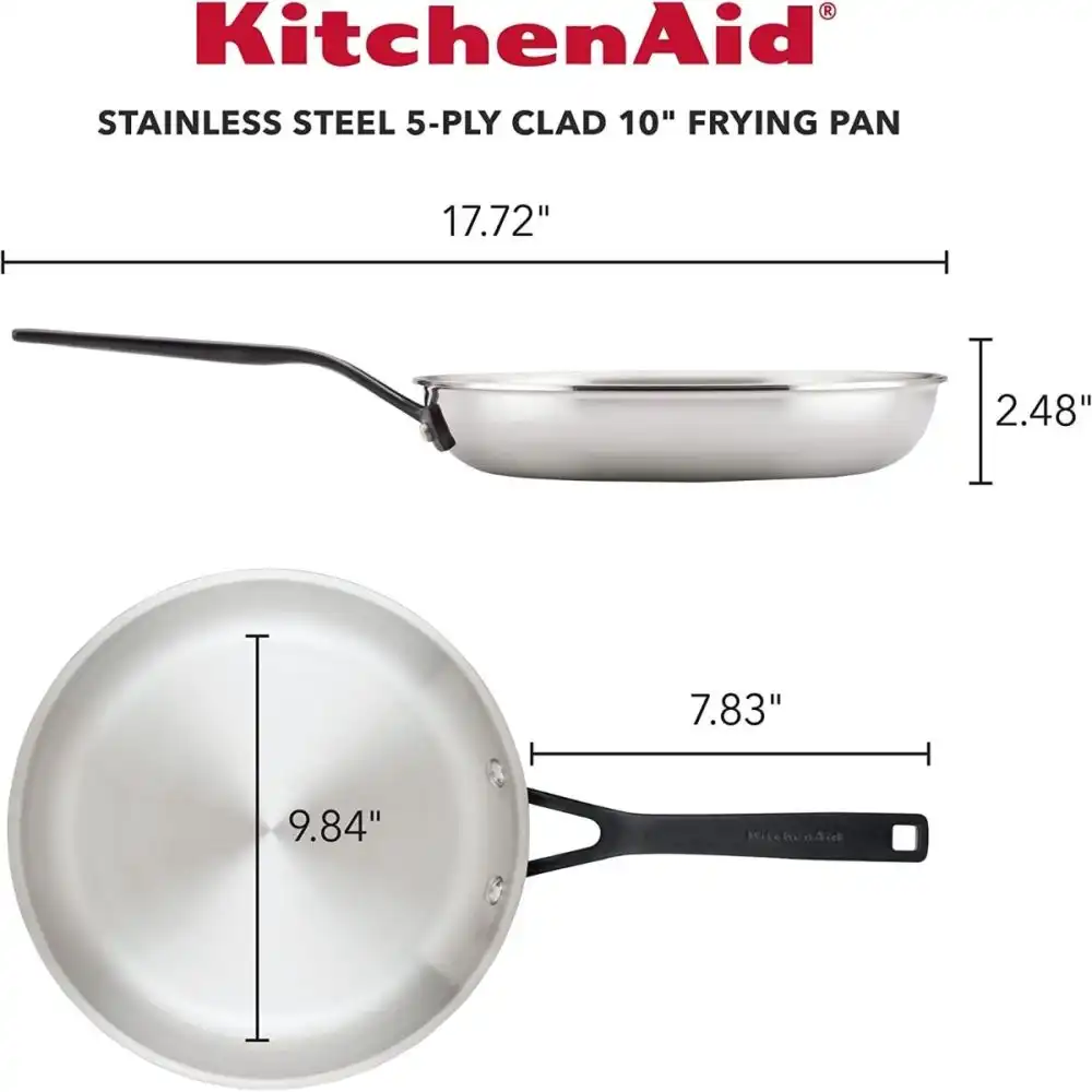 Alternative view of KitchenAid 5-Ply Stainless Steel 10" Frying Pan