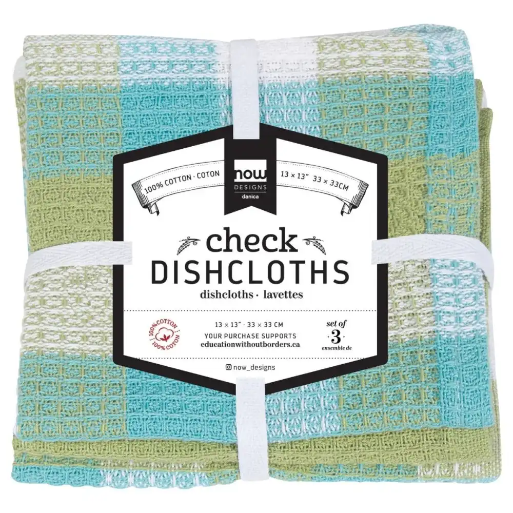 Alternative view of Now Designs by Danica Check Dishcloths (Set of 3) | Leaf