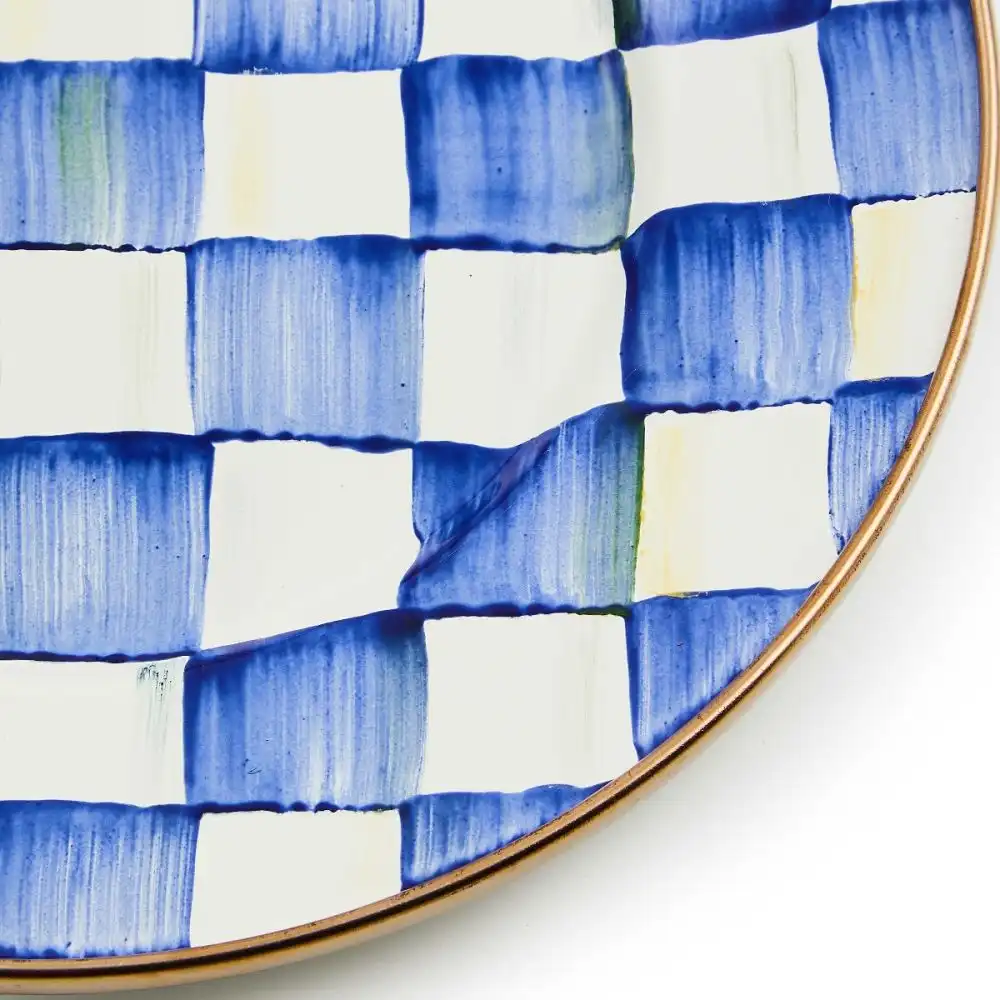 Alternative view of MacKenzie-Childs Royal Check 8" Salad/Dessert Plate