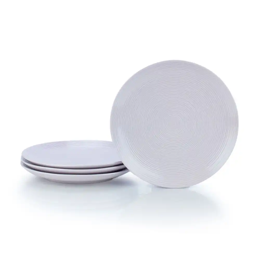 Everything Kitchens Colorful Glazed 10.5" Dinner Plates (Set of 4) | Dusty Purple