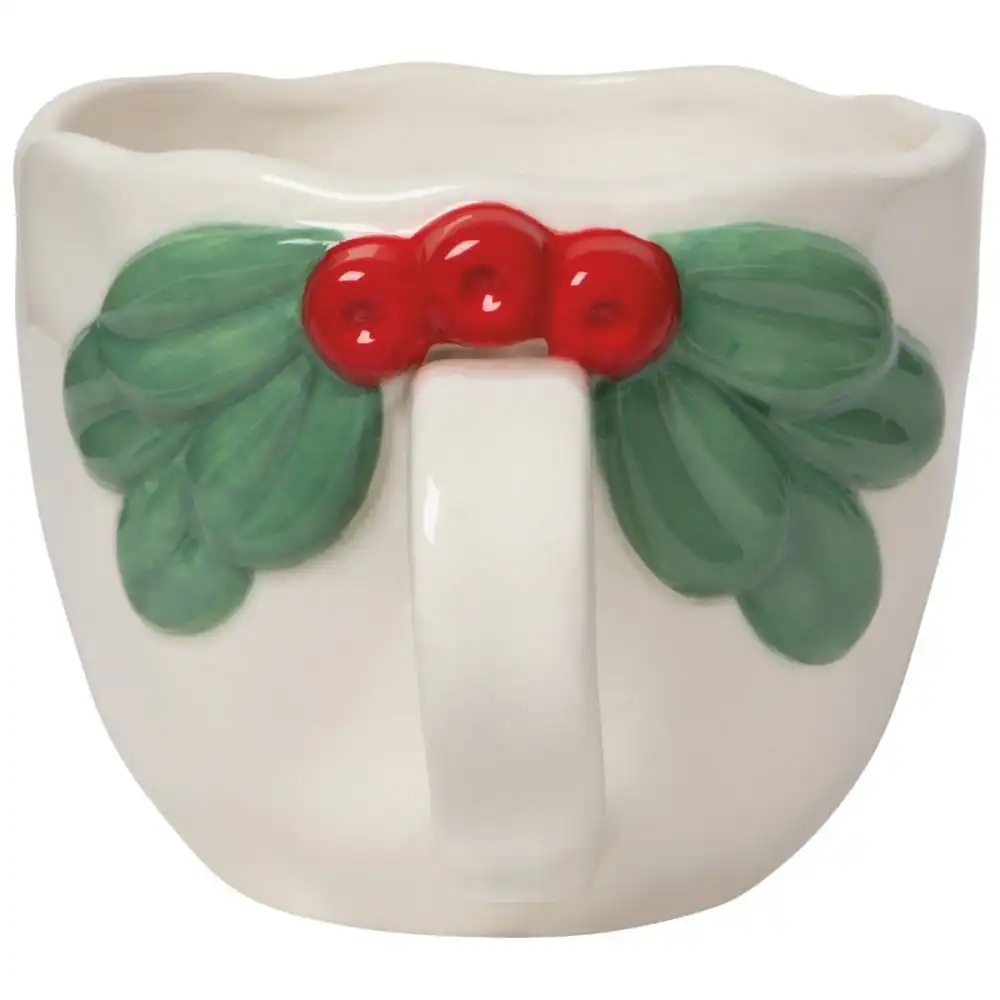Alternative view of Danica Jubilee Mistletoe 13oz Sculpted Mug | White