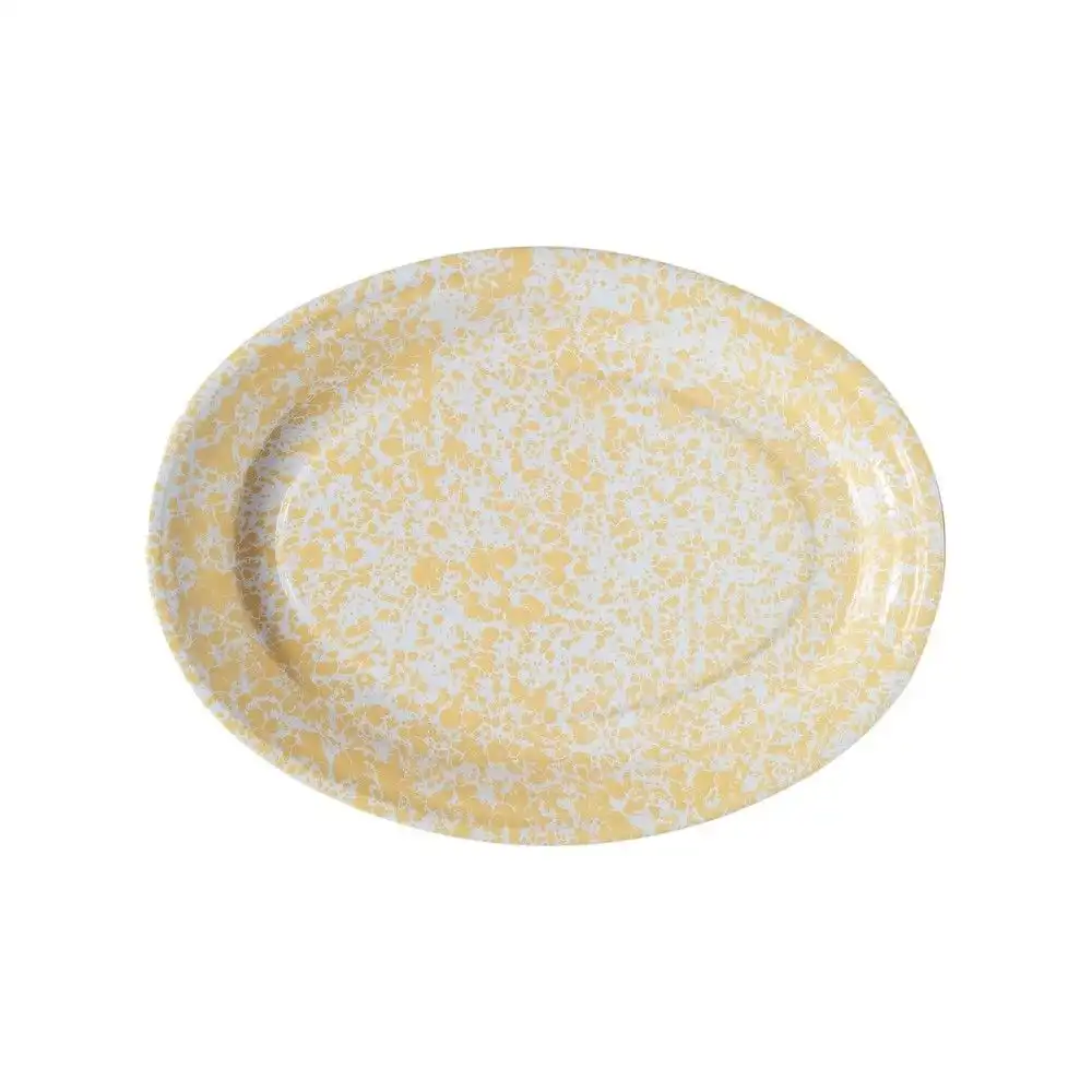 Crow Canyon 17.5" Oval Platter | Yellow Splatter