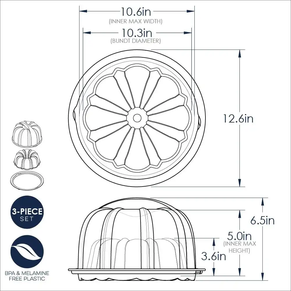 Alternative view of Nordic Ware Translucent Bundt Cake Keeper + Bundt Pan