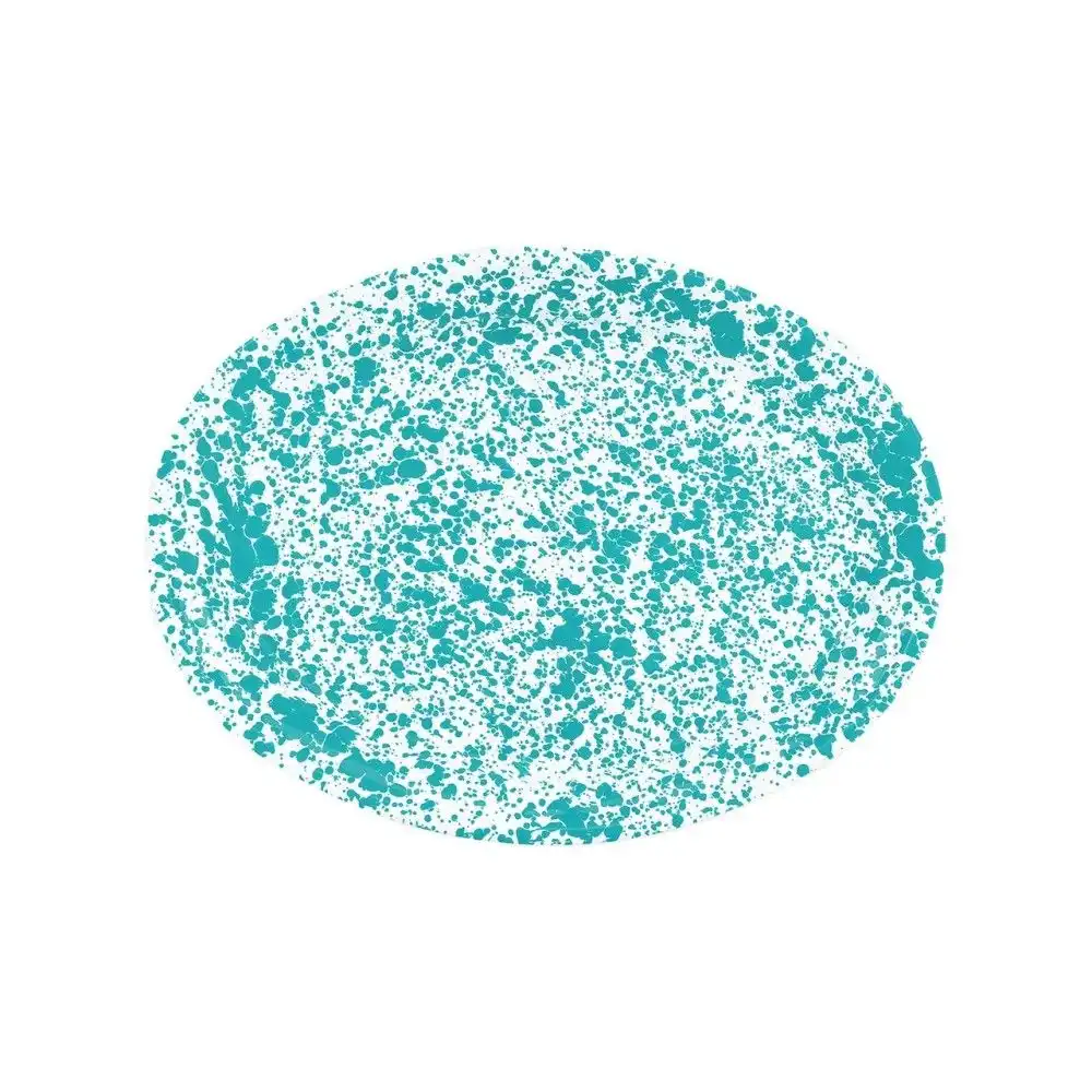 Crow Canyon 17.5" Oval Platter | Turquoise Splatter