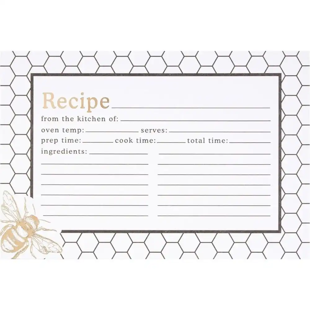 C.R. Gibson 4" x 6" Recipe Cards | Honeycomb Hive