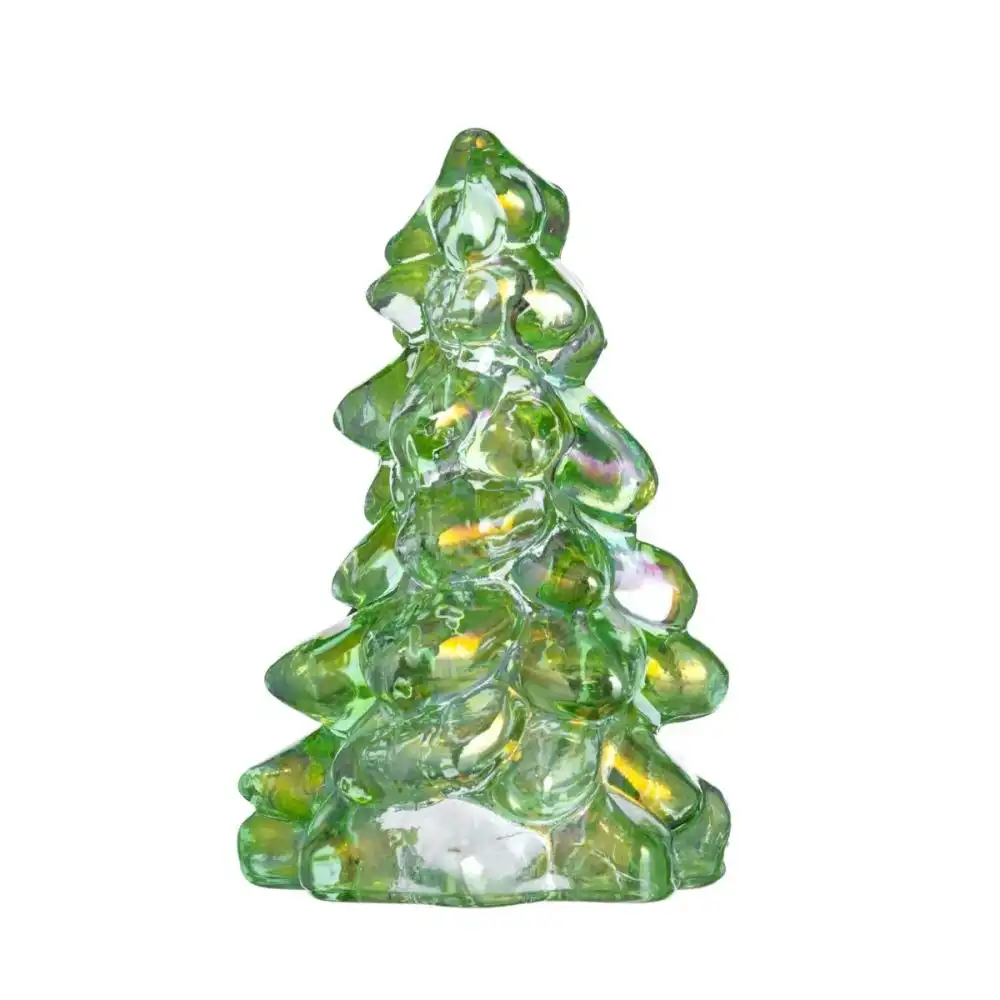 Mosser Glass Holiday Collection 8" Tree Figurine | Apple Green Carnival