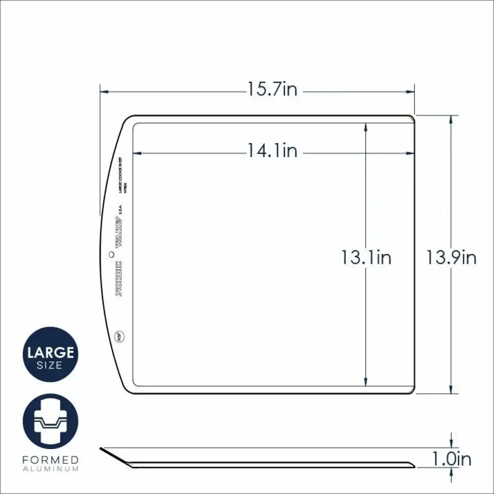 Alternative view of Nordic Ware Naturals Large Classic Cookie Sheet