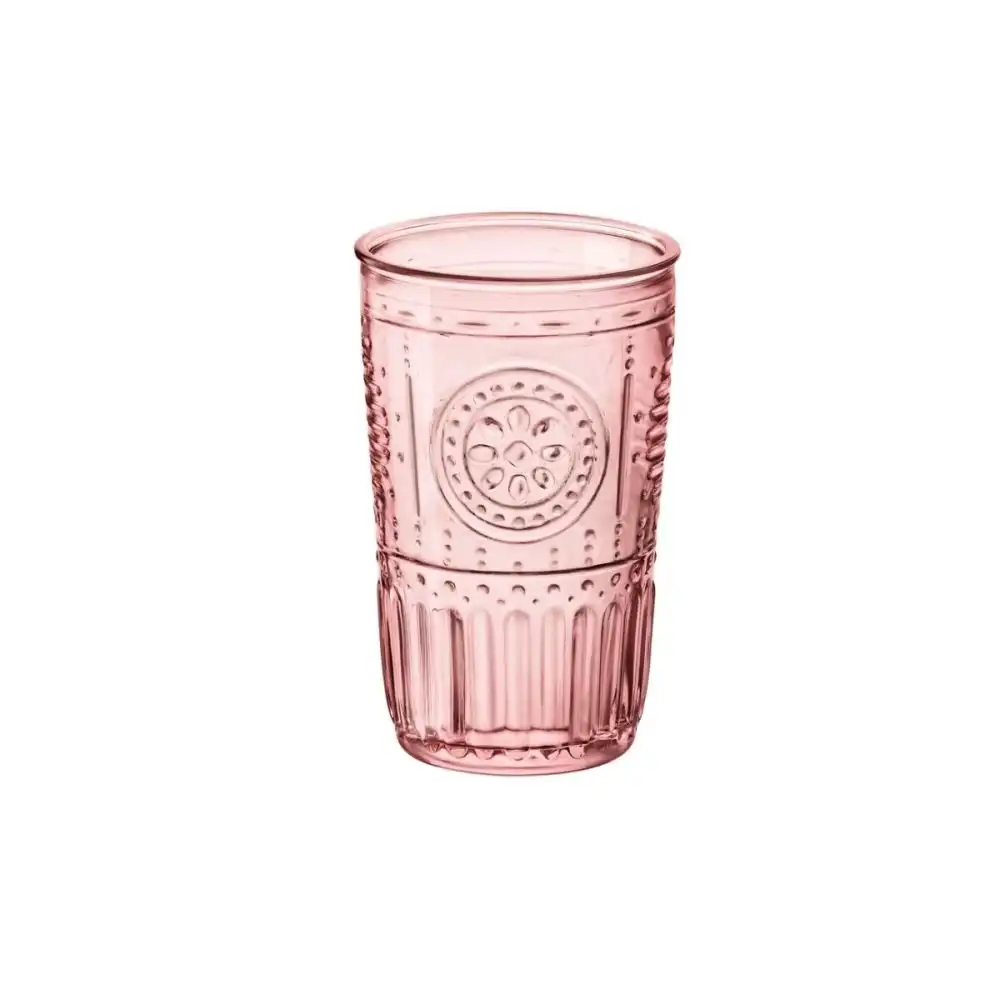 Bormioli Rocco Romantic 16oz Cooler Glasses (Gift Box of 4) | Cotton Candy