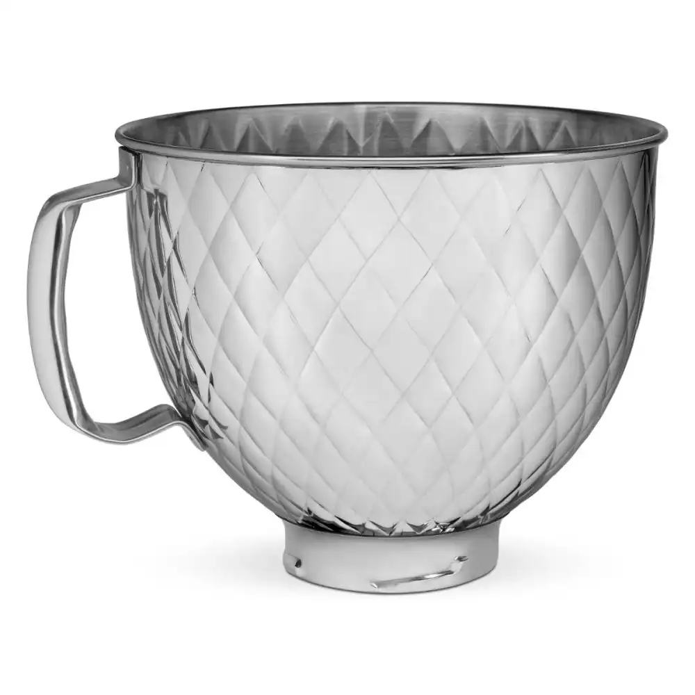 KitchenAid 5-Quart Quilted Stainless Steel Bowl + Flex Edge Beater | Fits 4.5-Quart & 5-Quart KitchenAid Tilt-Head Stand Mixers