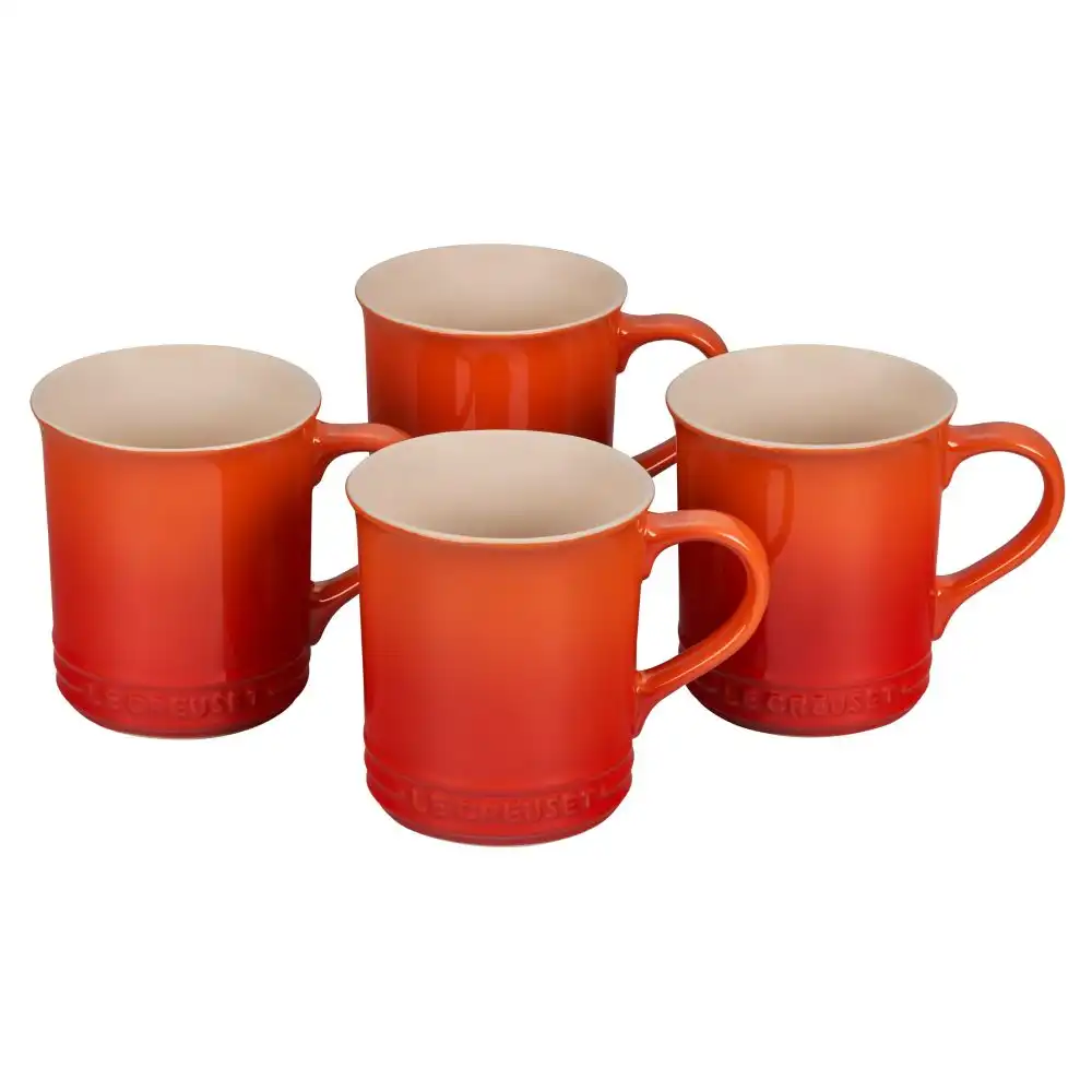 Le Creuset Vancouver 14oz Mugs (Set of 4) | Flame Orange