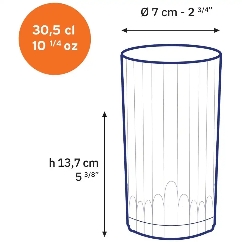 Alternative view of Duralex Manhattan 10.6-oz Highball Glass Tumblers - Set of 6